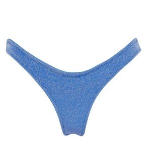 blue sparkly triangl bottoms XS